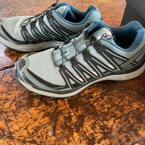 Salomon XA Comp 8 Women Blue Trail Running Shoes SZ 8 Waterproof 398586 EUC